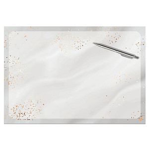 SIGEL Schreibtischunterlage Glittery Joy grau/gold Papier 42,0 x 29,7 cm, 30 Blatt