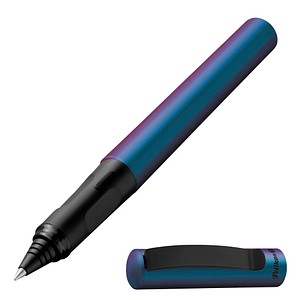 Pelikan Pina Colada Holo Tintenroller Metallic-Blau 0,7 mm, Schreibfarbe: blau, 1 St.