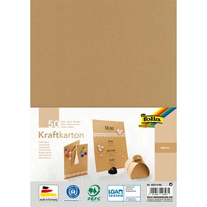 folia Tonpapier Kraftkarton braun 230 g/qm 50 Blatt