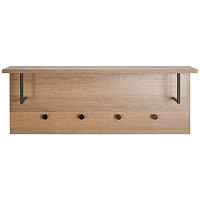 HAKU Möbel Wandgarderobe 37147 eiche Holz 4 Haken 80,0 x 30,0 cm