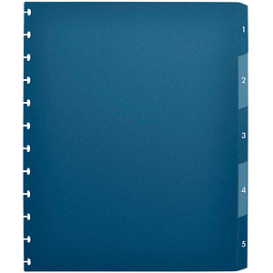 OXFORD Ordnerregister vario-zipp Vollformat 1-5 blau/ transparent 5-teilig, 1 St.