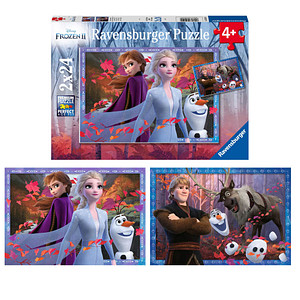 Ravensburger Disney Frozen Frostige Abenteuer Puzzle, 2 x 24 Teile