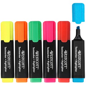 WESTCOTT Textmarker farbsortiert, 6 St.