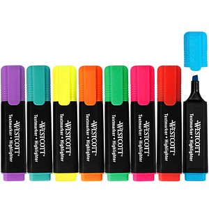 WESTCOTT Textmarker farbsortiert, 8 St.