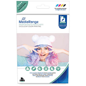 MediaRange Fotopapier MRINK114 13,0 x 18,0 cm hochglänzend 220 g/qm 50 Blatt