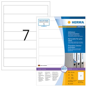HERMA Ordneretiketten 10140 weiß, 100 Blatt