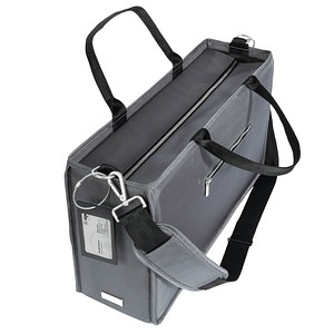 SIGEL Laptoptasche Hot Desking Bag Premium Recycling-PET dunkelgrau BA413 bis 44,0 cm (17,3 Zoll)