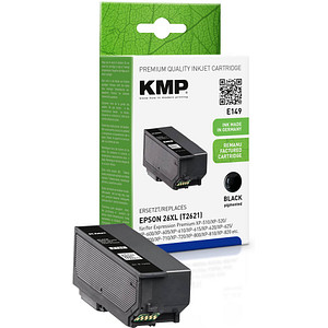 KMP E149  schwarz Druckerpatrone kompatibel zu EPSON 26XL / T2621XL