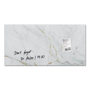 SIGEL Glas-Magnettafel artverum® 91,0 x 46,0 cm Design Marble & Gold