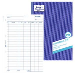 AVERY Zweckform Aufmaßbuch Formularbuch 1318