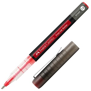 FABER-CASTELL Free Ink Tintenroller grau 0,8 mm, Schreibfarbe: rot, 1 St.