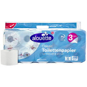 alouette Toilettenpapier Classic 3-lagig, 10 Rollen