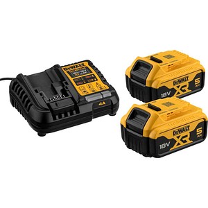 DeWALT Werkzeugakkus mit Schnellladegerät DCB1104P2-QW Lithium-Ionen 2x 5,0 Ah