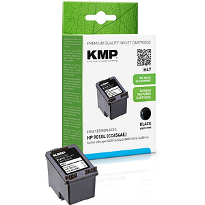 KMP H47  schwarz Druckerpatrone kompatibel zu HP 901XL (CC654EE)