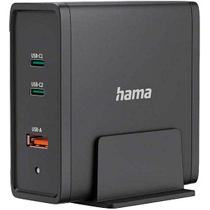 hama USB-Ladestation schwarz, Kabellänge: 1,2 m, 140 Watt