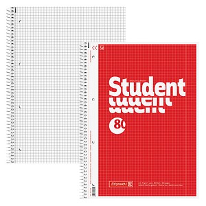 BRUNNEN Collegeblock Student Lineatur 28 kariert DIN A4 Innen- und Außenrand, 1 St.