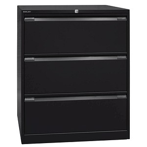 BISLEY Hängeregistraturschrank schwarz 3 Schubladen 80,0 x 62,2 x 101,6 cm