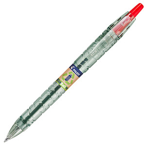 PILOT Kugelschreiber B2P „Bottle 2 Pen“ ECOBALL XB transparent/rot, Schreibfarbe: rot, 1 St.