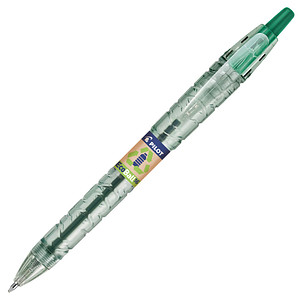 PILOT Kugelschreiber B2P „Bottle 2 Pen“ ECOBALL XB transparent/grün, Schreibfarbe: grün, 1 St.