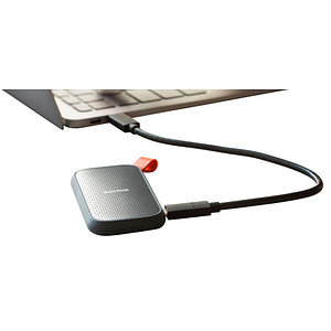 SanDisk Portable 480 GB externe SSD-Festplatte schwarz, orange