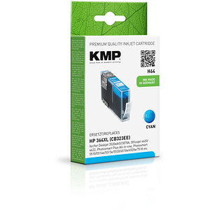 KMP H64 cyan Tintenpatrone ersetzt HP 364XL (CB323EE) KMP H64 cyan Tintenpatrone ersetzt HP 364XL (CB323EE)