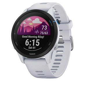 GARMIN Forerunner 255 Music Smartwatch steinweiß, schwarz