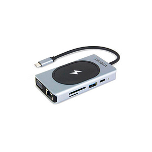 DICOTA USB-C 10-in-1 USB-Ladestation silber, 100 Watt