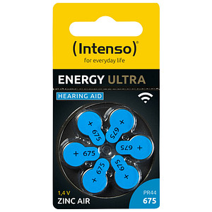 Intenso Knopfzellen PR44 / 675 Zink-Luft 1,45 V, 6 St.