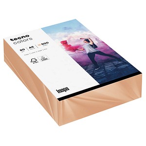 tecno Kopierpapier colors lachs DIN A5 80 g/qm 500 Blatt tecno Kopierpapier colors lachs DIN A5 80 g/qm 500 Blatt