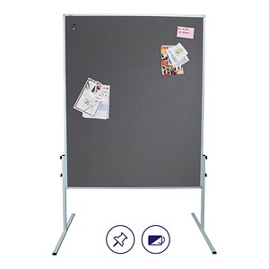 FRANKEN Moderationswand X-tra!Line 120,0 x 150,0 cm grau