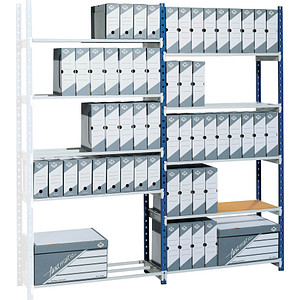 PAPERFLOW Anbau-Schwerlastregal RangEco 517S blau 100,0 x 68,0 x 200,0 cm