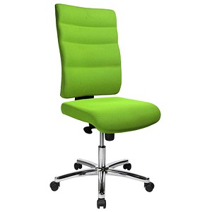 büroplus Bürostuhl Unni Med Deluxe, Stoff grün, Gestell chrom