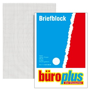 büroplus Briefblöcke DIN A4 kariert, 1 St.