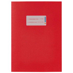 HERMA Heftumschlag glatt rot Papier DIN A5
