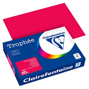 Clairefontaine Kopierpapier Trophée kirschrot DIN A4 80 g/qm 500 Blatt