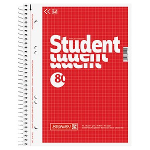 BRUNNEN Collegeblöcke Student Kleinformat kariert DIN A5 Innenrand, 1 Block