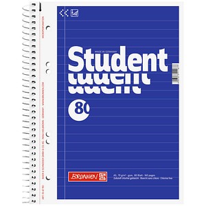 BRUNNEN Collegeblöcke Student Kleinformat liniert DIN A5 Innenrand, 1 Block