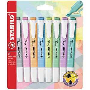 STABILO swing cool Pastel Textmarker farbsortiert, 8 St.