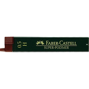 FABER-CASTELL SUPER-POLYMER Feinminen-Bleistiftminen schwarz H 0,5 mm, 12 St.