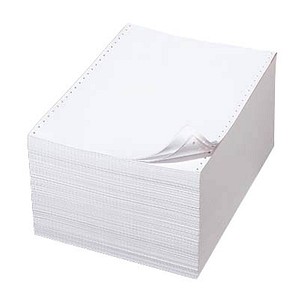 büroplus Endlospapier A4 hoch 3-fach, 52 g/qm weiß 600 Blatt