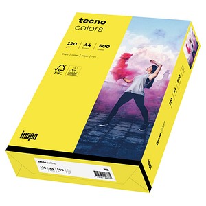 tecno Kopierpapier colors gelb DIN A4 120 g/qm 250 Blatt tecno Kopierpapier colors gelb DIN A4 120 g/qm 250 Blatt