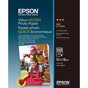 EPSON Fotopapier S400039 10,0 x 15,0 cm hochglänzend 183 g/qm 100 Blatt
