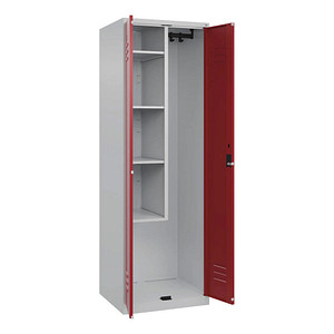 CP Putzmittelschrank Classic Plus 080100-00 S10014 rubinrot, lichtgrau 60,0 x 50,0 x 185,0 cm, aufgebaut