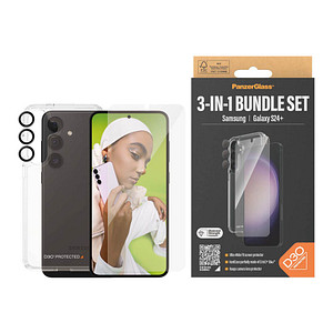 PanzerGlass™ 3-in-1 Bundle Schutz-Set für Samsung Galaxy S24+