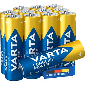 VARTA Batterien LONGLIFE Power Cube Alkali-Mangan Mignon AA 1,5 V, 12 St.