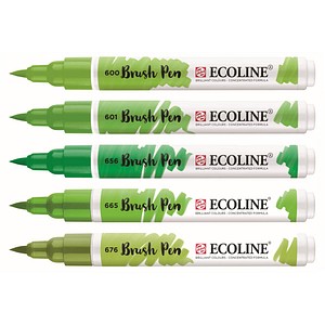 Talens ECOLINE® Brush-Pens grün, 5 St.
