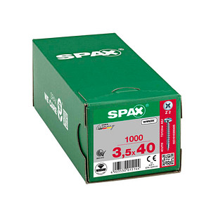 SPAX® Universalschrauben Z2 Halbrundkopf WIROX 40mm  x 3,5 mm, 1000 St.