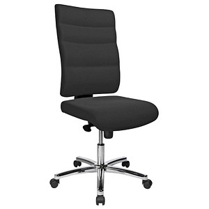 büroplus Bürostuhl Unni Med Deluxe, Stoff schwarz, Gestell chrom
