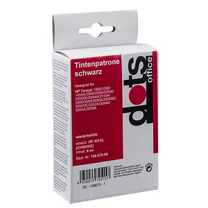 dots schwarz Tintenpatrone ersetzt HP 301XL (CH563EE) dots schwarz Tintenpatrone ersetzt HP 301XL (CH563EE)