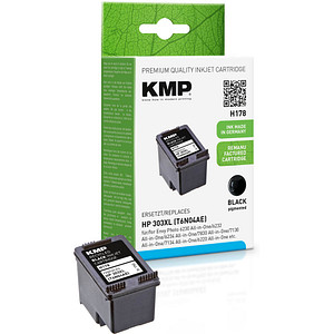 KMP H178  schwarz Druckerpatrone kompatibel zu HP 303XL (T6N04AE)